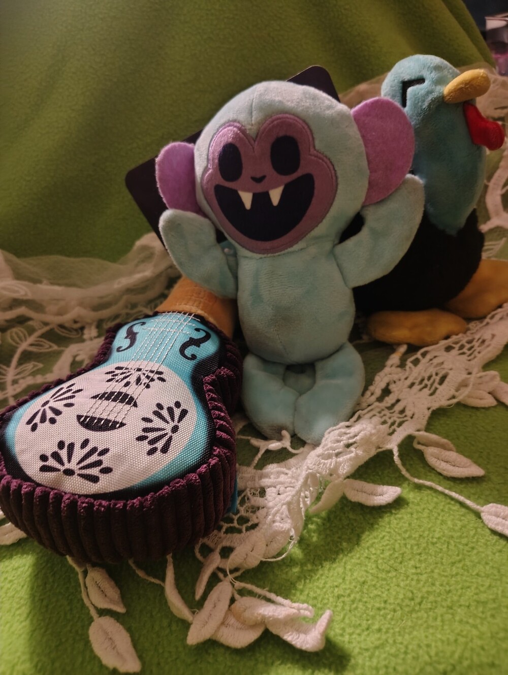 BARK BarkBox Plush Dog Toy Lot Trio Gigi Fiji Mermaid Turkey Tim & Drooly Guitar - Picture 15 of 16